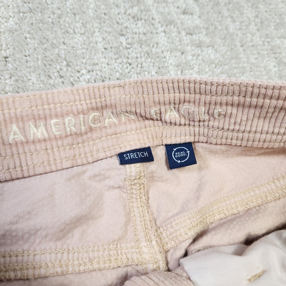 American Eagle Cargo Pants Women 4 Baggy Wide Leg Super High Rise Corduroy Y2K - Picture 11 of 14